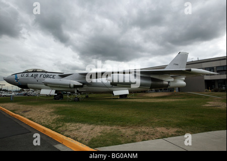 Beoing WB-47E Stratojet on static display on  the East Lawn of the Museum of Flight, Seattle Stock Photo