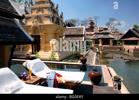 Pool of the Royal Villa at the Mandarin Oriental Dhara Dhevi Hotel in Chiang Mai, Thailand, Southeast Asia, Asia Stock Photo