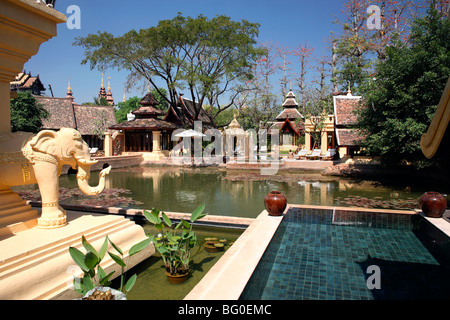 Pool of the Royal Villa at the Mandarin Oriental Dhara Dhevi Hotel in Chiang Mai, Thailand, Southeast Asia, Asia Stock Photo