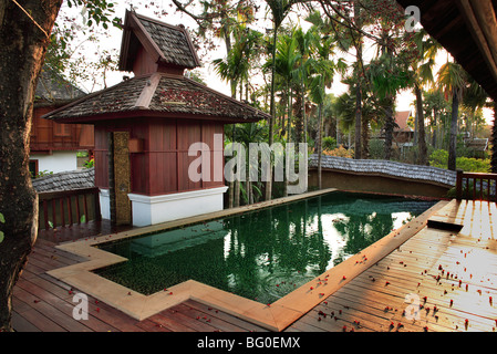 Pool of Villa at the Mandarin Oriental Dhara Dhevi Hotel in Chiang Mai, Thailand, Southeast Asia, Asia Stock Photo