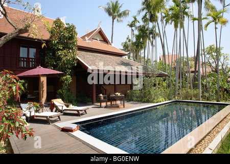 Pool of Villa at the Mandarin Oriental Dhara Dhevi Hotel in Chiang Mai, Thailand, Southeast Asia, Asia Stock Photo