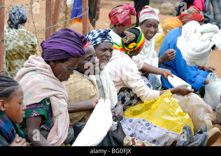 Dorze market scene, arba minch, ethiopia Stock Photo