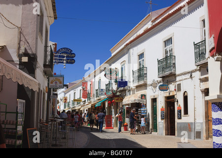 Street in the Old Town of Lagos, Algarve, Portugal, Europe Stock Photo