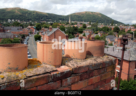 House chimney in need of maintenance Stock Photo