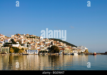 Skopelos Town, Skopelos, Sporades Islands, Greek Islands, Greece, Europe Stock Photo