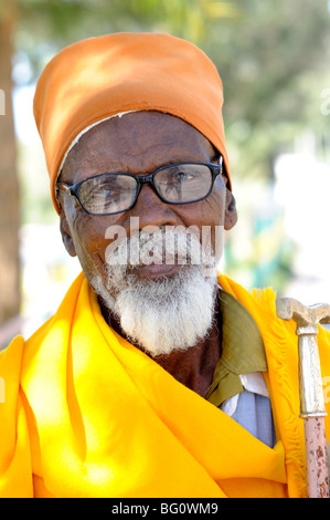 priest in town, axum ethiopia Stock Photo