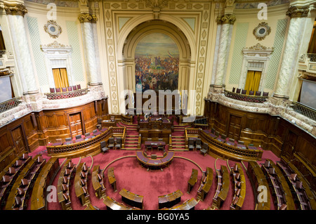 Legislative chamber, interior of Palacio Legislativo, the main building of government, Montevideo, Uruguay, South America Stock Photo