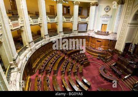 Legislative chamber, interior of Palacio Legislativo, the main building of government, Montevideo, Uruguay, South America Stock Photo