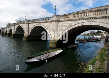Richmond Bridge over the River Thames, Richmond, Surrey, England, United Kingdom, Europe Stock Photo
