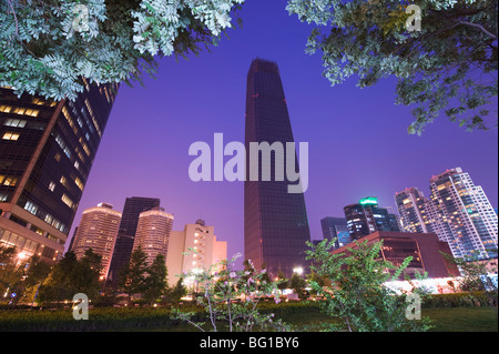 World Trade Center Phase 3 building, at 330m Beijing's tallest building, Guomao district, Beijing, China, Asia Stock Photo