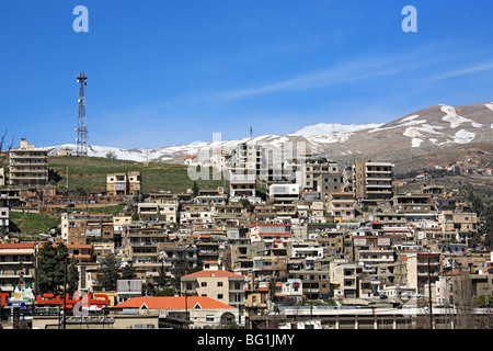 City in Bekaa valley, Lebanon Stock Photo