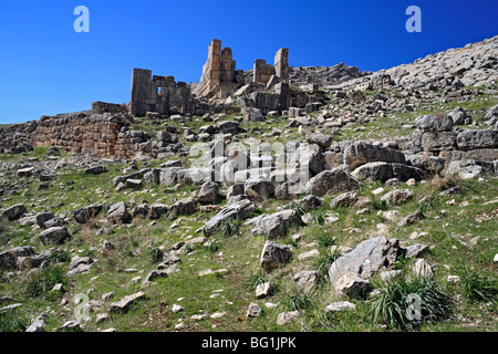 The Upper Roman temple, Niha, Bekaa valley, Lebanon Stock Photo