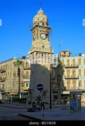 Bab Al Faraj square, Aleppo, Syria Stock Photo