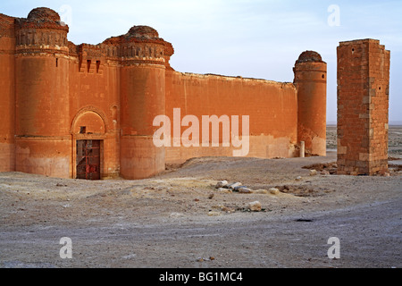 Qasr al-Heer al-Sharqi, palace of Umayyad caliph Hisham ibn Abd al-Malik (724-743), Syria Stock Photo