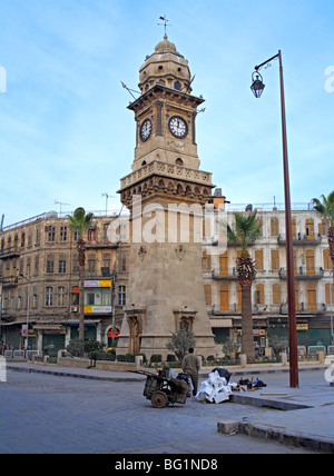 Bab Al Faraj square, Aleppo, Syria Stock Photo