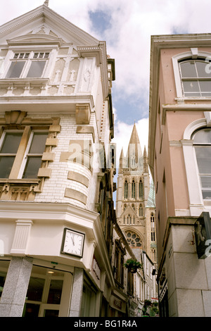 Truro Cathedral in Truro in Cornwall in England in Great Britain in the United Kingdom. History Culture Architecture House Stock Photo