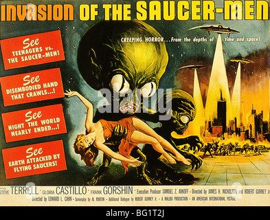 INVASION OF THE SAUCER-MEN Poster for 1957 American International Pictures film Stock Photo