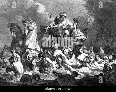 THE SEVEN YEARS WAR  (1756-1763) English engraving celebrating the end of the conflict  - see Description below Stock Photo