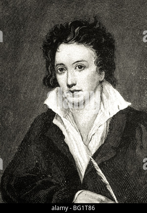 PERCY BYSSHE SHELLEY - English lyric poet and Romantic (1792-1822) Stock Photo