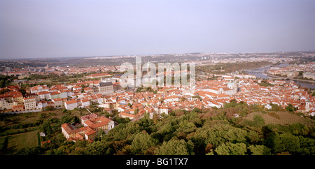 World Travel. Panoramic view over Mala Strana Lesser Town in the ancient city of Prague in the Czech Republic in Eastern Europe. Culture History Stock Photo