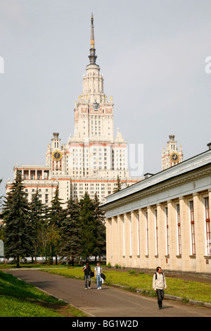 The Stalinist State University building, one of Seven Sisters which are seven Stalinist skyscrapers, Moscow, Russia, Europe Stock Photo