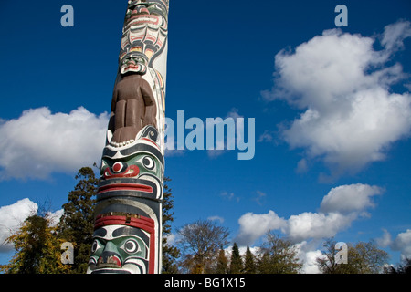 Totem pole in Windsor Great Park, England Stock Photo