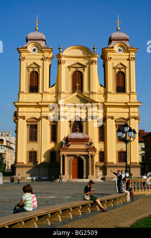 Baroque Roman Catholic Cathedral of St George on Piata Unirii in Timisoara Romania Stock Photo