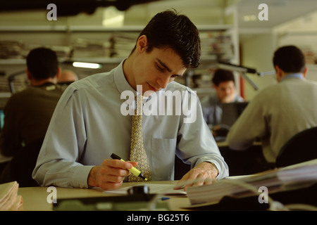 Students working in the library at the London Business School, London, England Stock Photo