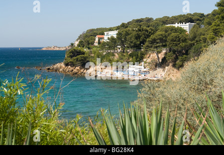 Beach of Port Issol Sanary Stock Photo