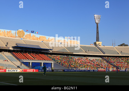 General view of Cairo International Stadium during a 2009 FIFA U-20 World Cup soccer match between Paraguay and Italy. Stock Photo