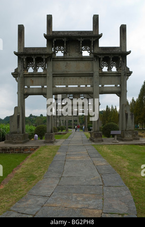 The Tangyue Decorative Gateways ( Paifang Qun ) in Shexian County. Anhui province, China. Stock Photo