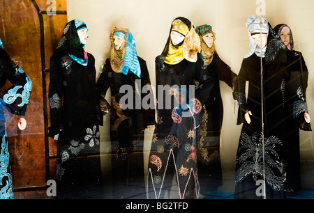 Conservative Muslim dresses and Hijabs on display in a shop in Cairo. Stock Photo