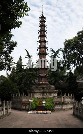 Thousand Buddha Peace Pagoda at Wenshu Monastery (Xin Xiang Temple) Stock Photo