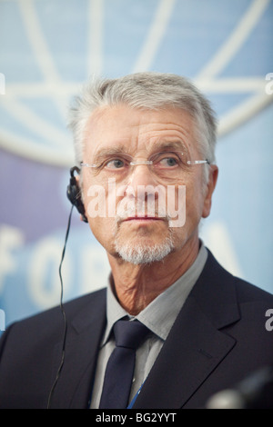 Aimé Étienne Jacquet, French football coach and former player, manager of the  France national football team Stock Photo