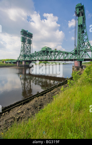 The Newport Bridge over the River Tees Middlesbrough Stock Photo