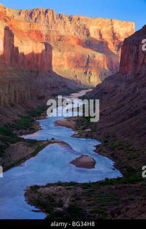 The Colorado River meandering through the Marble Canyon section of Grand Canyon National Park Stock Photo