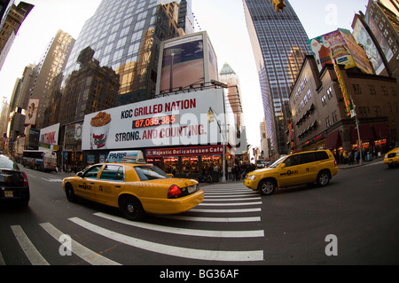 A billboard for Kentucky Fried Chicken's new grilled chicken product in New York in Times Square Stock Photo