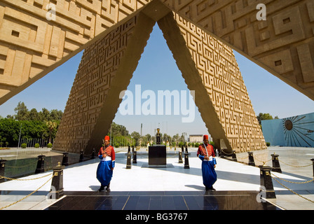 Soldier Memorial and Anwar Sadat Tomb, Nasser City, Cairo, Egypt, North Africa, Africa Stock Photo