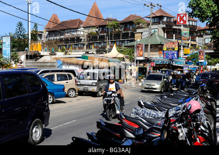 Front sea street in Kuta beach, Bali, Indonesia Stock Photo