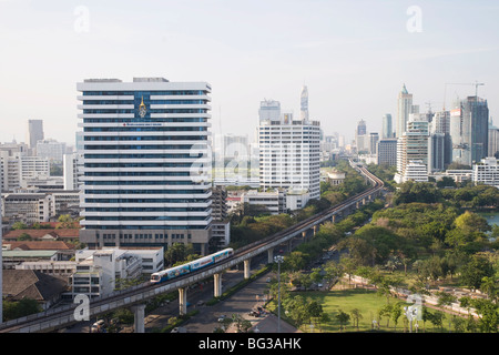 Bangkok city skyline with Lumpini park from top view in Thailand at ...