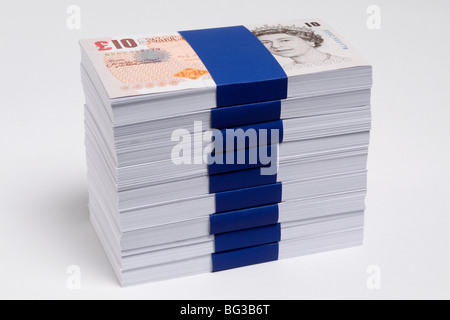 Ten Pound notes Stock Photo