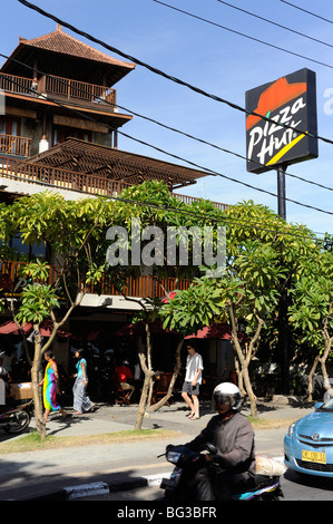 Pizza Hut in Kuta beach, Bali, Indonesia Stock Photo