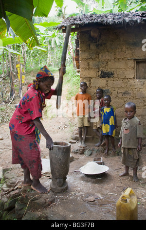 Village of Masango, Province of Cibitoke, Burundi, Africa Stock Photo