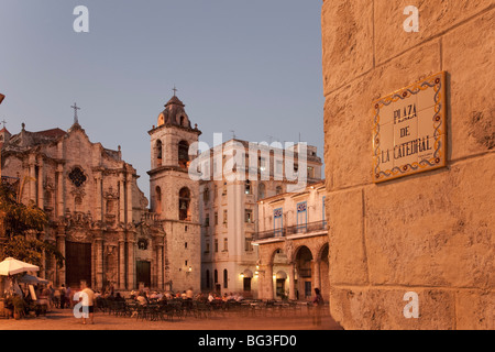 Plaza de la Catedral, Havana, Cuba, West Indies, Central America Stock Photo