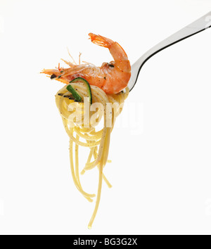 Spaghetti with seafood, Italy, Europe Stock Photo