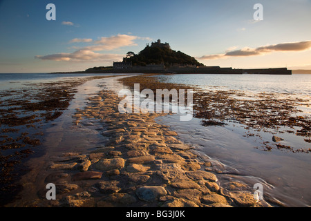 Rising Tide, St Michaels Mount, Marazion, Penzance, Cornwall Stock Photo