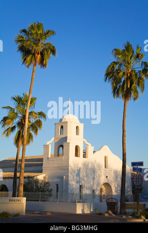 Old Adobe Mission Church, Scottsdale, Phoenix, Arizona, United States of America, North America Stock Photo