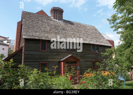 A historic wood building in Salem Massachusetts Stock Photo