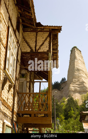 Sand pyramids, Melnik, Bulgaria, Europe Stock Photo