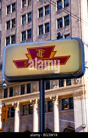 TTC, Subway Sign in Downtown Toronto Canada Stock Photo